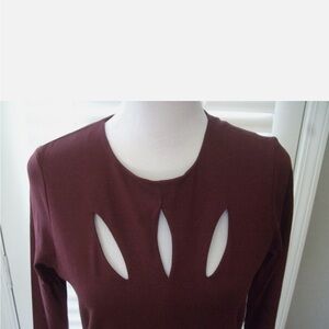 Synergy Organic Clothing Long Sleeve Dress - Burgundy